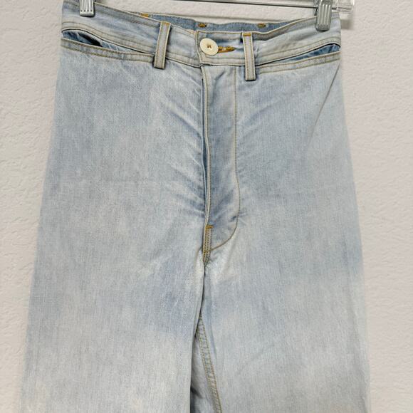 Jesse Kamm Sailor Jeans High Waist Wide Leg Denim Light Wash Size 0 - Picture 6 of 9